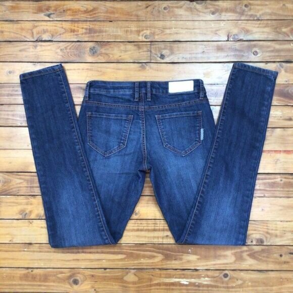 NUMERO jeans low rise skinny blue denim size 25 medium rise waist - Picture 2 of 11